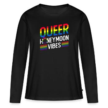 Gay Pride Hochzeit Homo-Ehe - Frauen Premium Bio Langarmshirt - Schwarz - Vorne - Julia (174cm)