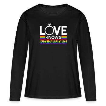 Gay Pride Hochzeit Homo-Ehe - Frauen Premium Bio Langarmshirt - Schwarz - Vorne - Julia (174cm)
