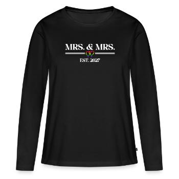 Gay Pride 2027 Hochzeit Homo-Ehe - Frauen Premium Bio Langarmshirt - Schwarz - Vorne - Julia (174cm)