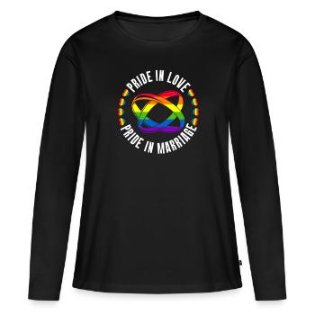 Gay Pride Hochzeit Homo-Ehe - Frauen Premium Bio Langarmshirt - Schwarz - Vorne - Julia (174cm)