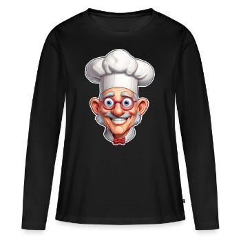 Crazy chef - Women's Premium Organic Long Sleeve Shirt - black - Front - Julia (174cm)
