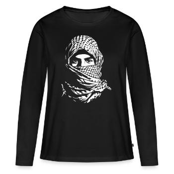 Liberté pour la Palestine - Paix - T-shirt manches longues Premium bio Femme - noir - Devant - Julia (174cm)