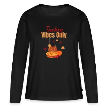 Erntedankfest der Türkei - Frauen Premium Bio Langarmshirt - Schwarz - Vorne - Julia (174cm)