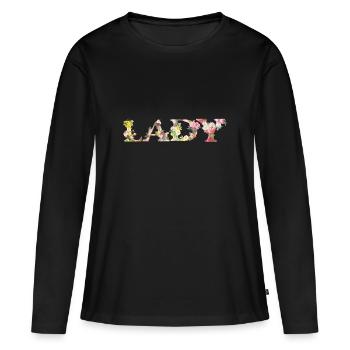 Lady - T-shirt manches longues Premium bio Femme - noir - Devant - Julia (174cm)