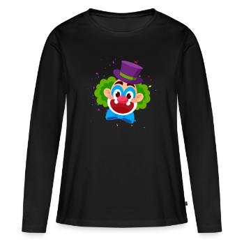 Clown, Carnival, Carnival, Carnival Costume, Parade, Celebration, Jester, - Women's Premium Organic Long Sleeve Shirt - black - Front - Julia (174cm)