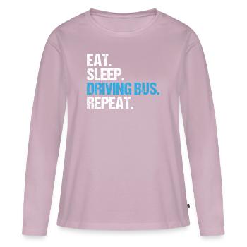 Bus bus Bus Driver Bus bus de ligne cadeau - T-shirt manches longues Premium bio Femme - rose poudré - Devant - Julia (174cm)