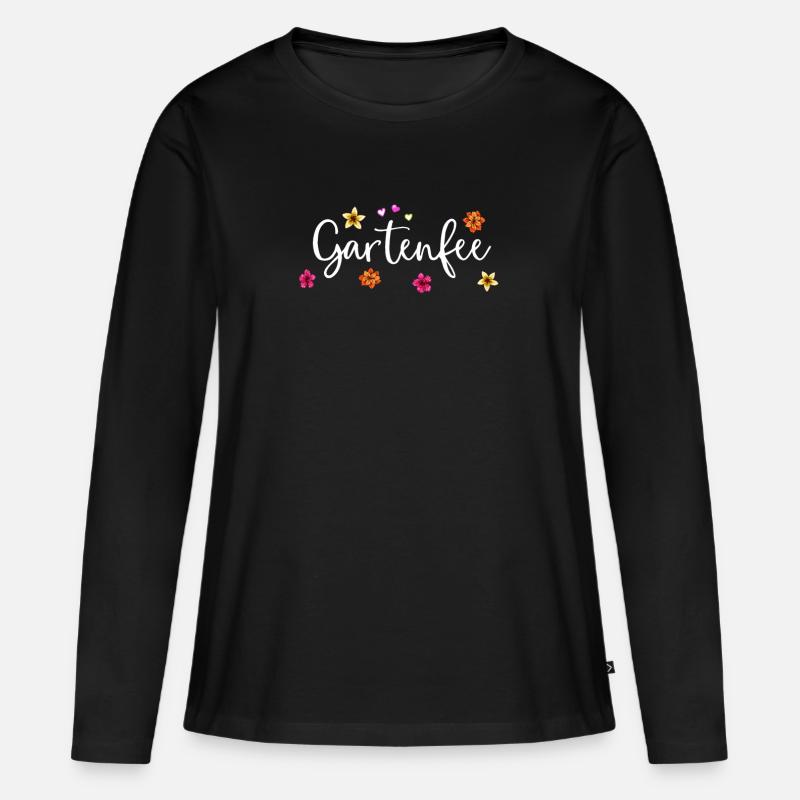 Garten Gärtnerin Geschenkidee - Frauen Premium Bio Langarmshirt - Schwarz