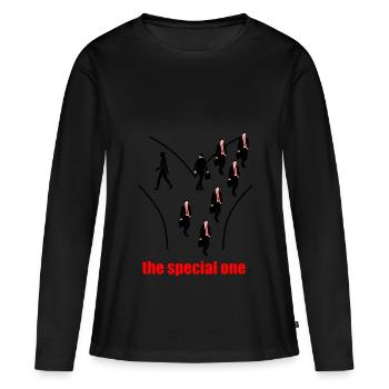 the special one - Women's Premium Organic Long Sleeve Shirt - black - Front - Julia (174cm)