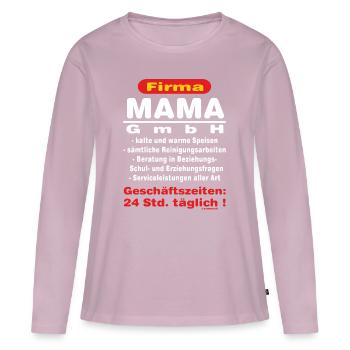 BD - Firma Mama GmbH - Kostenfrei Lebenslang - - Frauen Premium Bio Langarmshirt - Altrosa - Vorne - Julia (174cm)