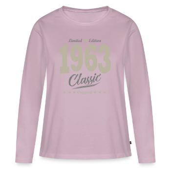 LIMITED EDITION born in 1963 anniversary 59 years - Women's Premium Organic Long Sleeve Shirt - dusky pink - Front - Julia (174cm)