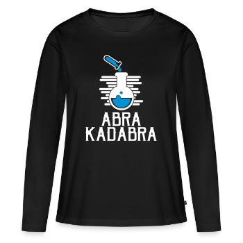 Sciences Abracadabra - Sciences - T-shirt manches longues Premium bio Femme - noir - Devant - Julia (174cm)