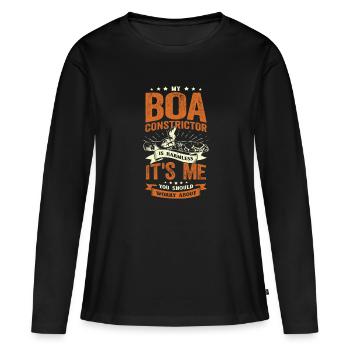 Divinité Serpent Roi Serpent Roi Boa Cadeau - T-shirt manches longues Premium bio Femme - noir - Devant - Julia (174cm)