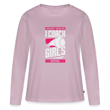 Damen Baseball Coach Baseballtrainer Geschenk - Frauen Premium Bio Langarmshirt - Altrosa - Vorne - Julia (174cm)
