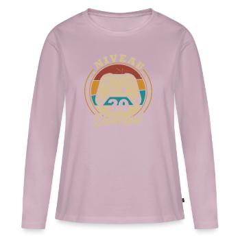 Niveau 30 débloque - T-shirt manches longues Premium bio Femme - rose poudré - Devant - Julia (174cm)