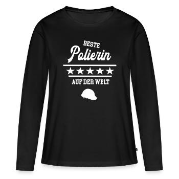 Beste Polierin Meister Chefin Lehrling Bauleiterin - Frauen Premium Bio Langarmshirt - Schwarz - Vorne - Julia (174cm)