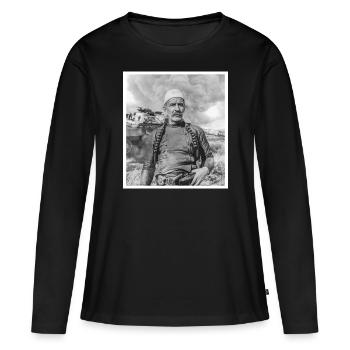 isa boletini navire kosova albanie albo - T-shirt manches longues Premium bio Femme - noir - Devant - Julia (174cm)