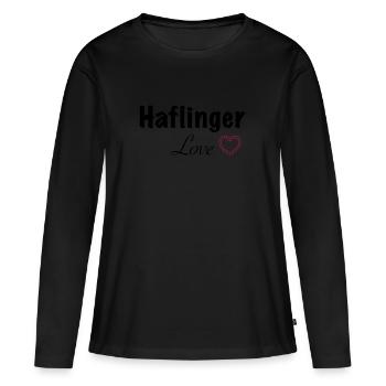 Haflinger Love - T-shirt manches longues Premium bio Femme - noir - Devant - Julia (174cm)