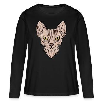 Égypte - T-shirt manches longues Premium bio Femme - noir - Devant - Julia (174cm)