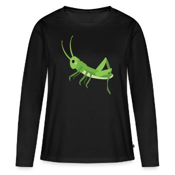 Grasshopper - Women's Premium Organic Long Sleeve Shirt - black - Front - Julia (174cm)