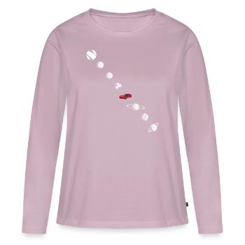 Tesla in Space Solar System SpaceX - Frauen Premium Bio Langarmshirt - Altrosa - Vorne - Julia (174cm)