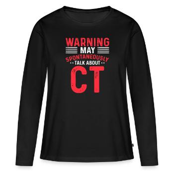MRI Radiologie Radiologe CT Röntgen Papa Mama - Frauen Premium Bio Langarmshirt - Schwarz - Vorne - Julia (174cm)