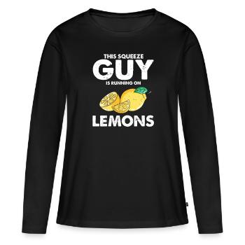 Limonade Limonade Limonade Limonade Stand Design - T-shirt manches longues Premium bio Femme - noir - Devant - Julia (174cm)