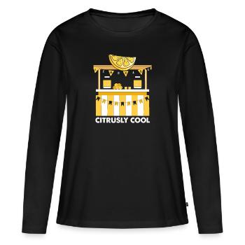 Limonade Limonade Limonade Limonade Stand Design - T-shirt manches longues Premium bio Femme - noir - Devant - Julia (174cm)