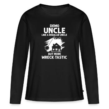 Démolition et rénovation de maisons - T-shirt manches longues Premium bio Femme - noir - Devant - Julia (174cm)