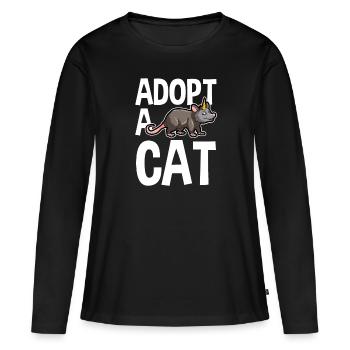 Conception d’opossum pour les amateurs d’opossum et d’opossum - T-shirt manches longues Premium bio Femme - noir - Devant - Julia (174cm)
