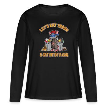 Conception d’opossum pour les amateurs d’opossum et d’opossum - T-shirt manches longues Premium bio Femme - noir - Devant - Julia (174cm)