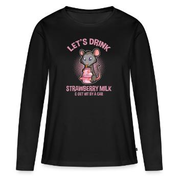 Conception d’opossum pour les amateurs d’opossum et d’opossum - T-shirt manches longues Premium bio Femme - noir - Devant - Julia (174cm)