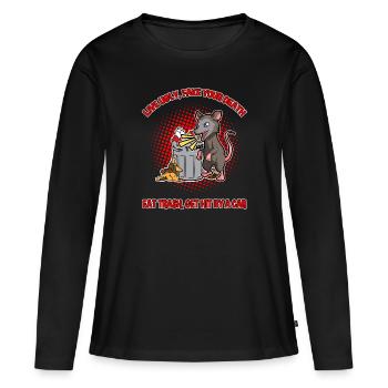 Conception d’opossum pour les amateurs d’opossum et d’opossum - T-shirt manches longues Premium bio Femme - noir - Devant - Julia (174cm)