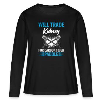 Drachenboot Trainer und Drachenboot - Frauen Premium Bio Langarmshirt - Schwarz - Vorne - Julia (174cm)