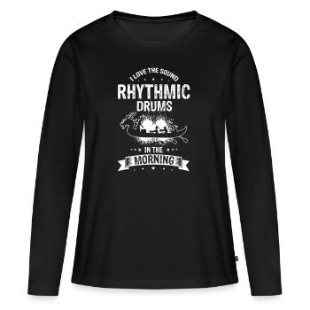 Drachenboot und Drachenboot Crew - Frauen Premium Bio Langarmshirt - Schwarz - Vorne - Julia (174cm)