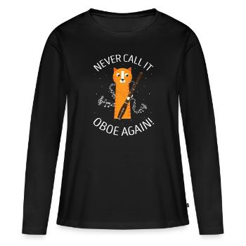 Orchestre et instrument à vent - T-shirt manches longues Premium bio Femme - noir - Devant - Julia (174cm)