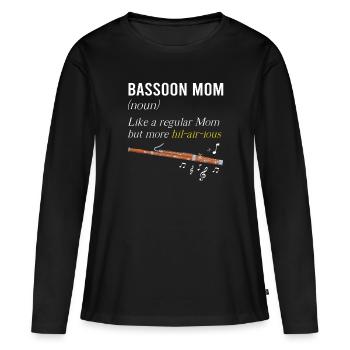 Orchestre et instrument à vent - T-shirt manches longues Premium bio Femme - noir - Devant - Julia (174cm)