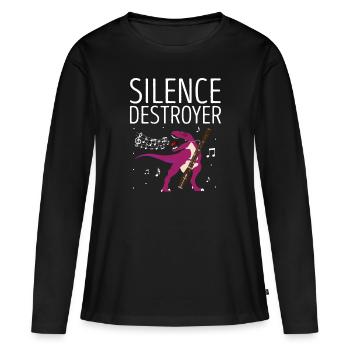 Orchestre et instrument à vent - T-shirt manches longues Premium bio Femme - noir - Devant - Julia (174cm)