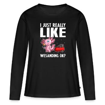 Autolackierer Angebot für Karosseriebauer - Frauen Premium Bio Langarmshirt - Schwarz - Vorne - Julia (174cm)