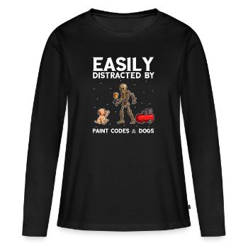 Autolackierer Angebot für Karosseriebauer - Frauen Premium Bio Langarmshirt - Schwarz - Vorne - Julia (174cm)