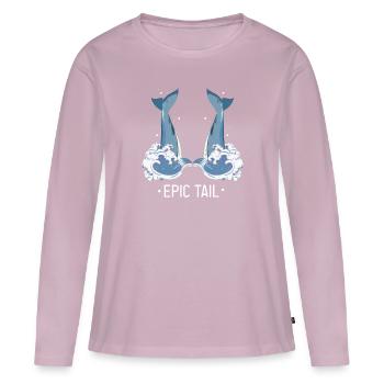 Beluga Whale Design für Meeressäuger und Orca - Frauen Premium Bio Langarmshirt - Altrosa - Vorne - Julia (174cm)
