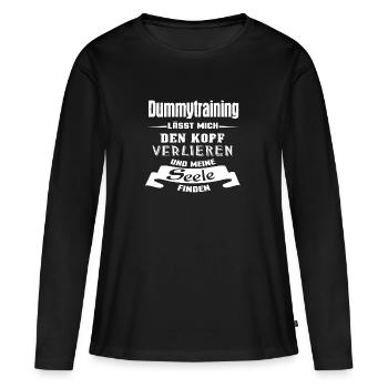 Dummytraining - Seele - Frauen Premium Bio Langarmshirt - Schwarz - Vorne - Julia (174cm)