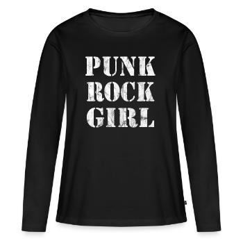 Punk Rock Girl - Women's Premium Organic Long Sleeve Shirt - black - Front - Julia (174cm)