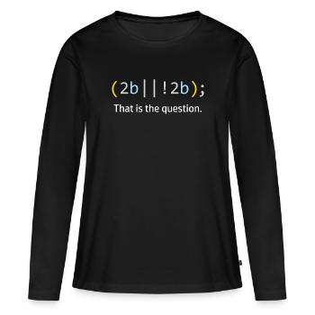 Computer Scientist Computer Science Code Programmer - Women's Premium Organic Long Sleeve Shirt - black - Front - Julia (174cm)