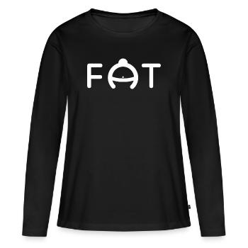 Fat - Frauen Premium Bio Langarmshirt - Schwarz - Vorne - Julia (174cm)