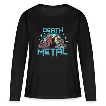 Death Metal Unicorn Horse Skeleton Cat - Women's Premium Organic Long Sleeve Shirt - black - Front - Julia (174cm)