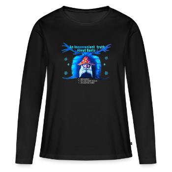 Schamane Santa Claus Reality - Pilze und Schamanen - Frauen Premium Bio Langarmshirt - Schwarz - Vorne - Julia (174cm)