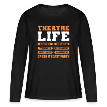 Théâtre Acteur Acteur Actrice Actrice - T-shirt manches longues Premium bio Femme - noir - Devant - Julia (174cm)