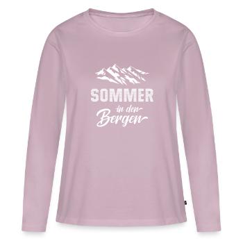 Sommer in den Bergen - Frauen Premium Bio Langarmshirt - Altrosa - Vorne - Julia (174cm)