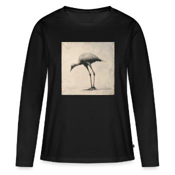 Fictional Bird - Women's Premium Organic Long Sleeve Shirt - black - Front - Julia (174cm)