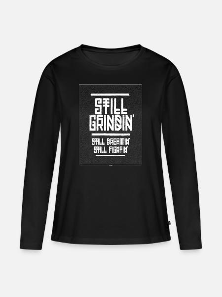 still grindin light - Frauen Premium Bio Langarmshirt - Schwarz
